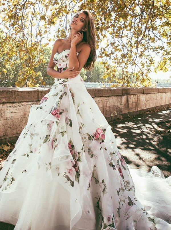 watercolor bridesmaid dress