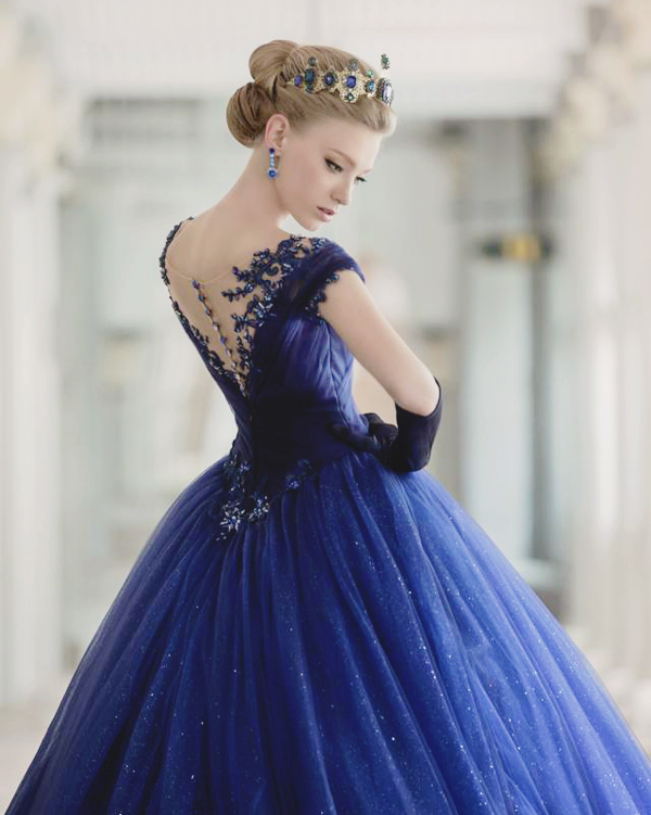 royal blue bride