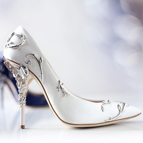 ralph and russo white heels