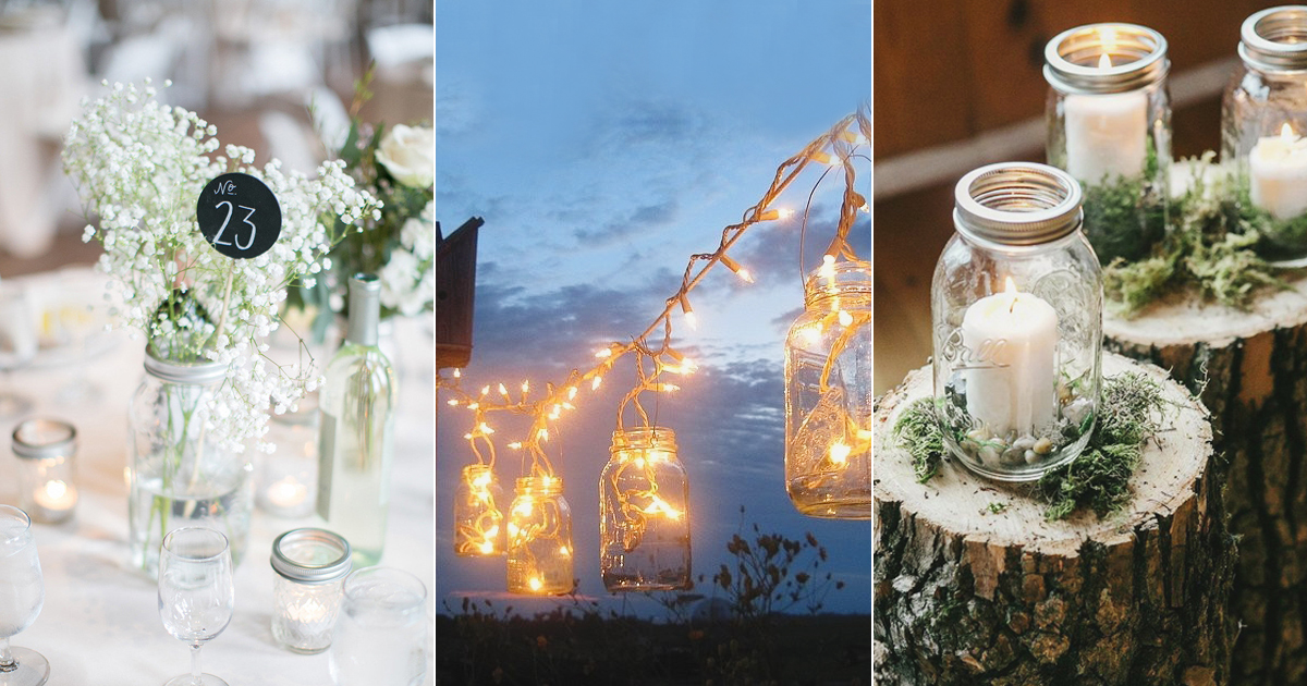 DIY Mason Jar Décor! 24 Creative Ways to Use Mason Jars at Your Wedding