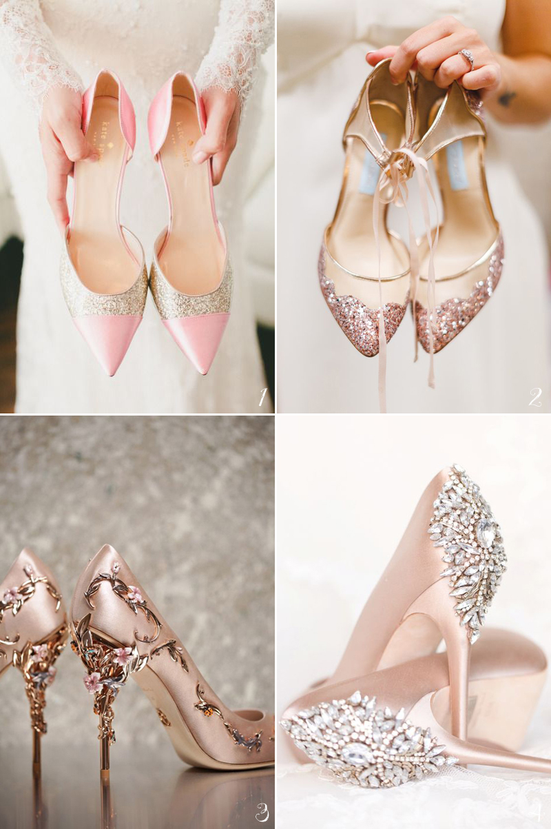 pink sparkly wedding shoes