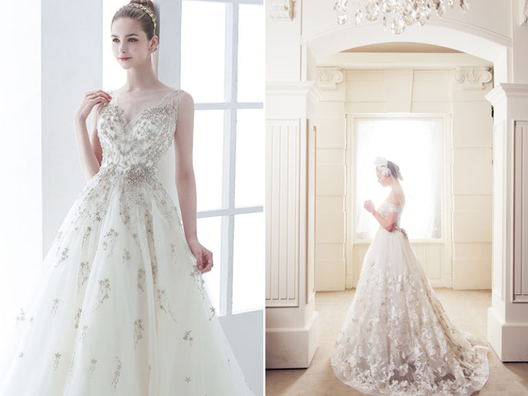 A Touch of Sparkle! 30 Beautiful Wedding Dresses with Glittering Lace ...