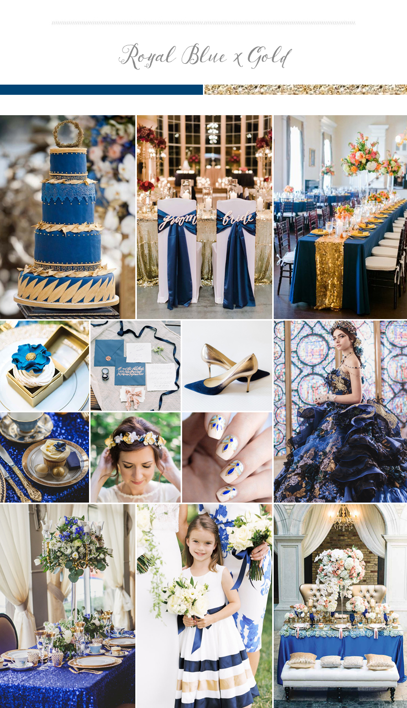 Sophisticated, Rich and Elegant Wedding Palette Royal Blue + Gold