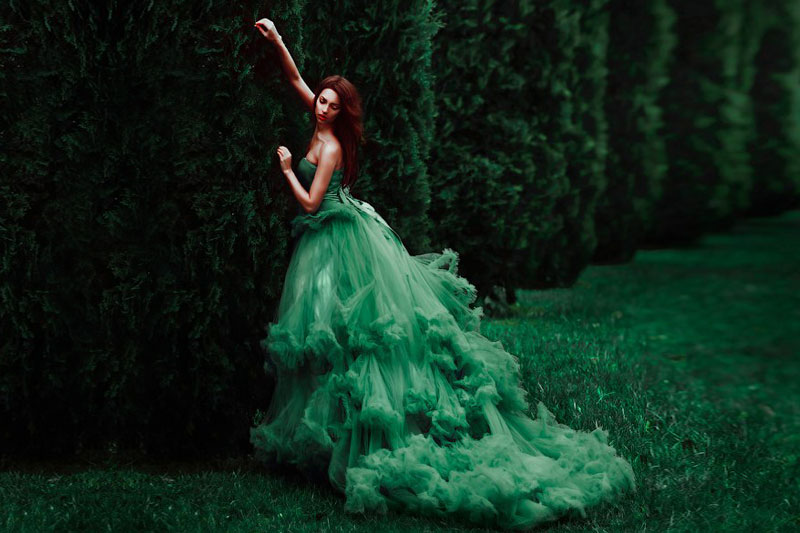 beautiful green dresses