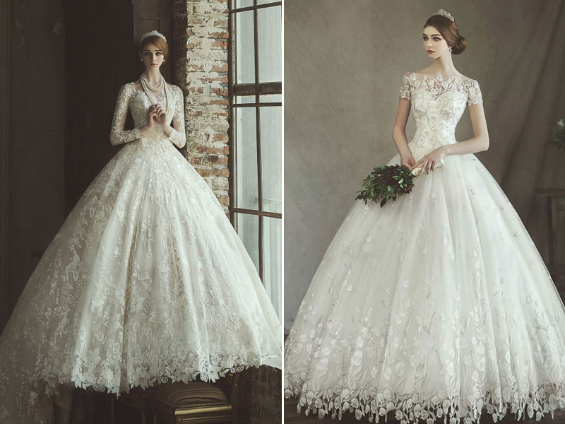 24 Elegant Wedding Dresses with Jeweled Botanical Embellishments ...