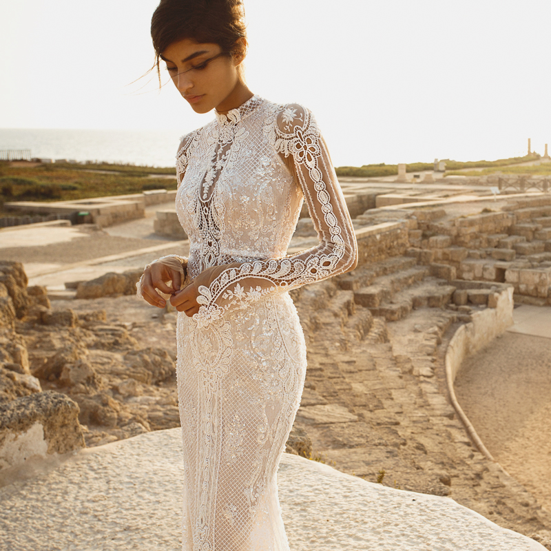 A-Line V Neck Ivory Satin Simple Elegant Wedding Dresses Bridal Gown –  Tirdress
