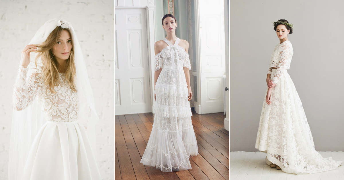 28 Modern Wedding Dresses For Minimalist Brides and Intimate Weddings ...