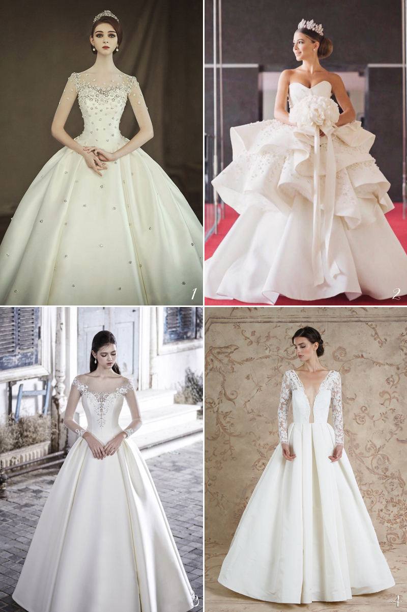 types of satin for wedding dresses