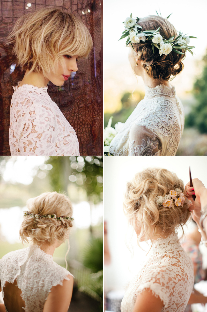 Popular Inspiration 32 Short Hair Wedding Dress Styles