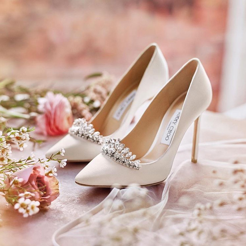 embellished bridal shoes