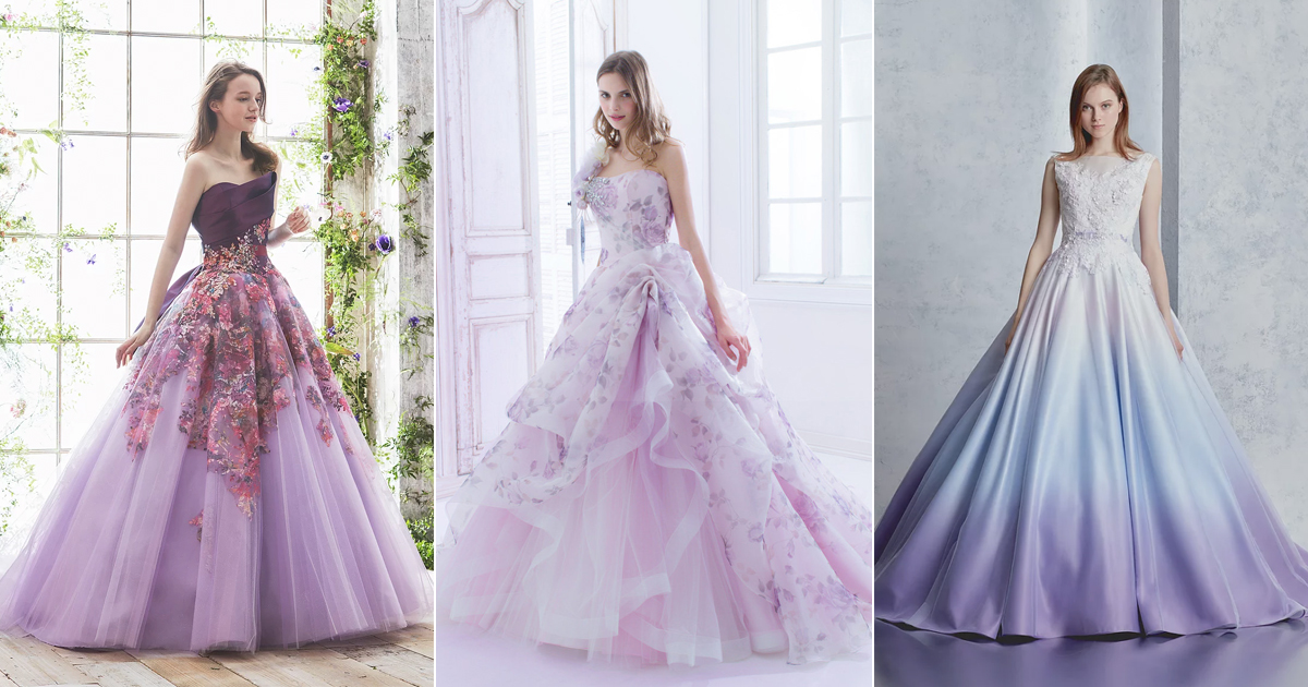 beautiful purple gowns