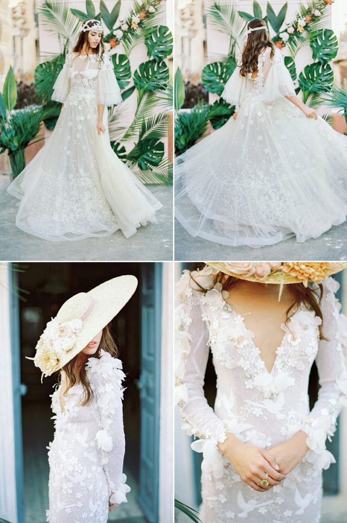 20 Extraordinary Floral Wedding Dresses Millennial Brides Will Love ...