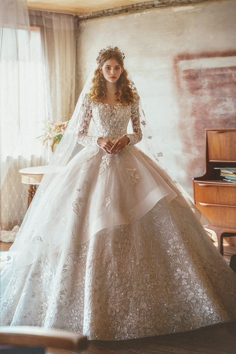 15 Statement-Making White Winter Wedding Dresses With Sleeves - Praise  Wedding