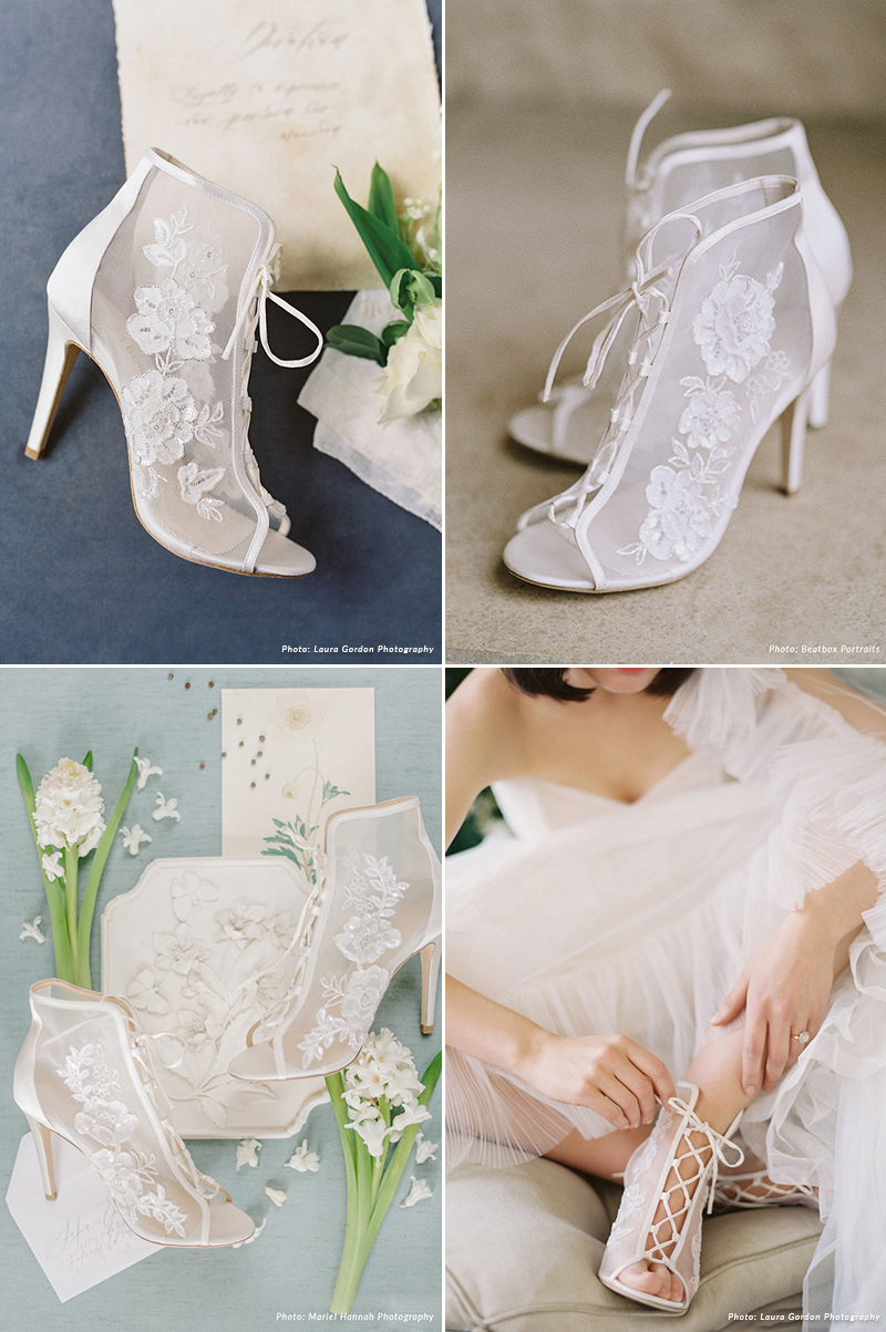 flower bridal shoes