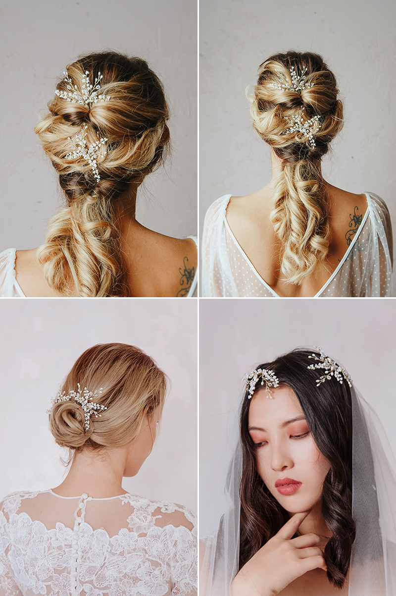 One Headpiece for All Wedding Hairstyles! 10 Versatile Bridal Hair ...