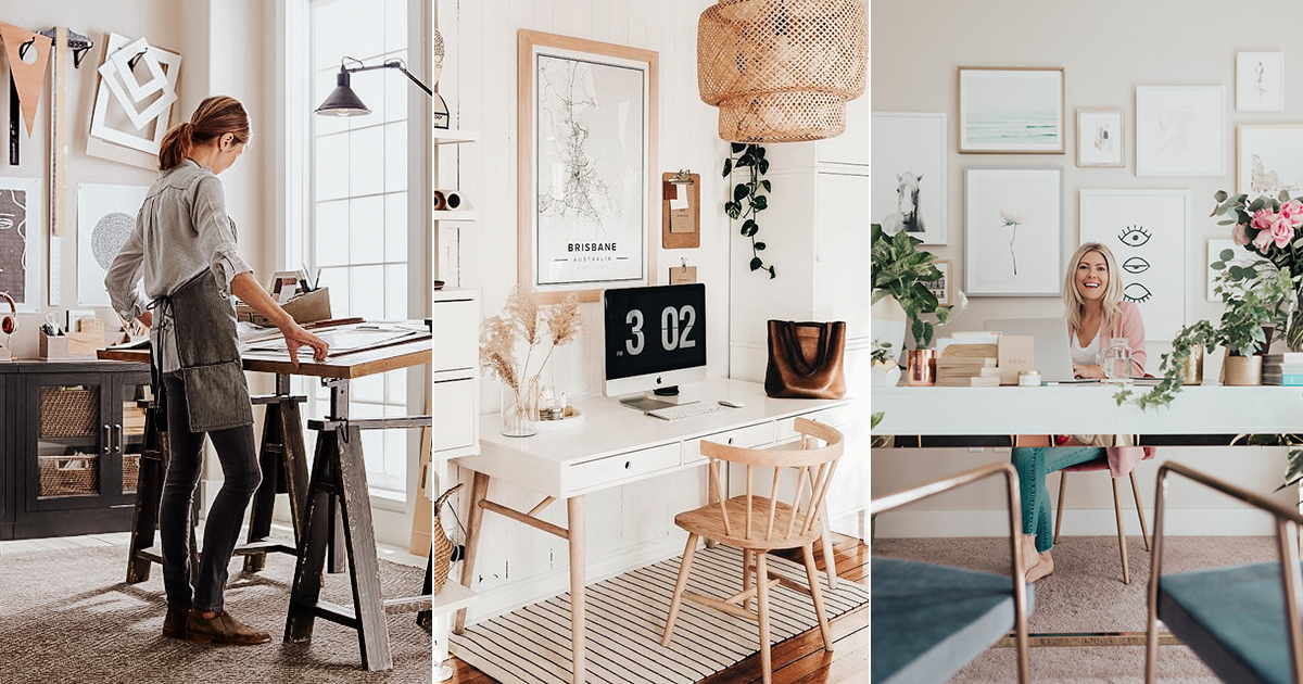5 Home Office Style Trends In 2020 Beautiful Decor Ideas For Work From Home Entrepreneurs Praise Wedding