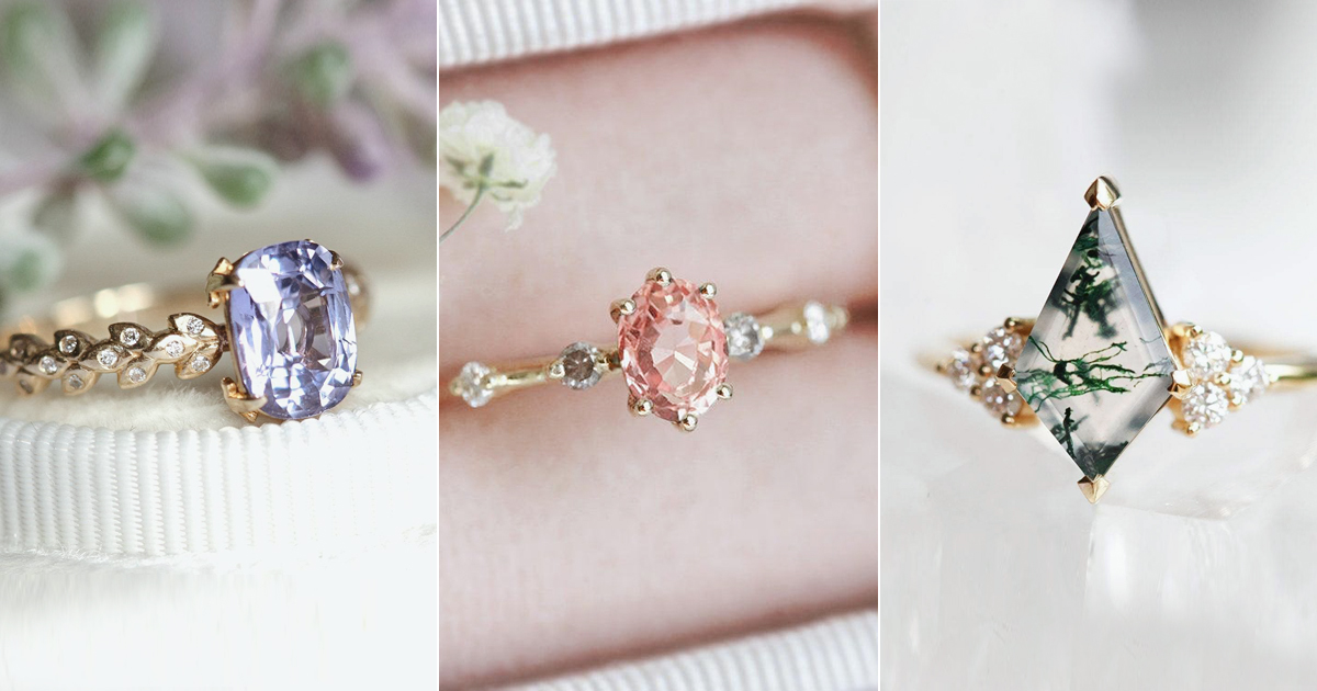 Laura Preshong | Phillipa Side Stone Engagement Ring