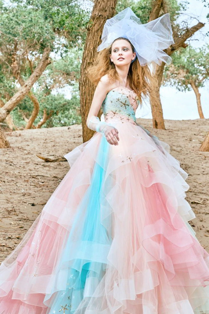 Unexpected Mix of Colors! 15 Colored Wedding Dresses and Evening Gowns ...